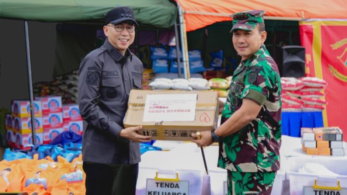 Pemerintah Provinsi Lampung Bersama Brigif 4 Marinir Salurkan Bantuan Kemanusiaan Ke Korban Gempa Myanmar